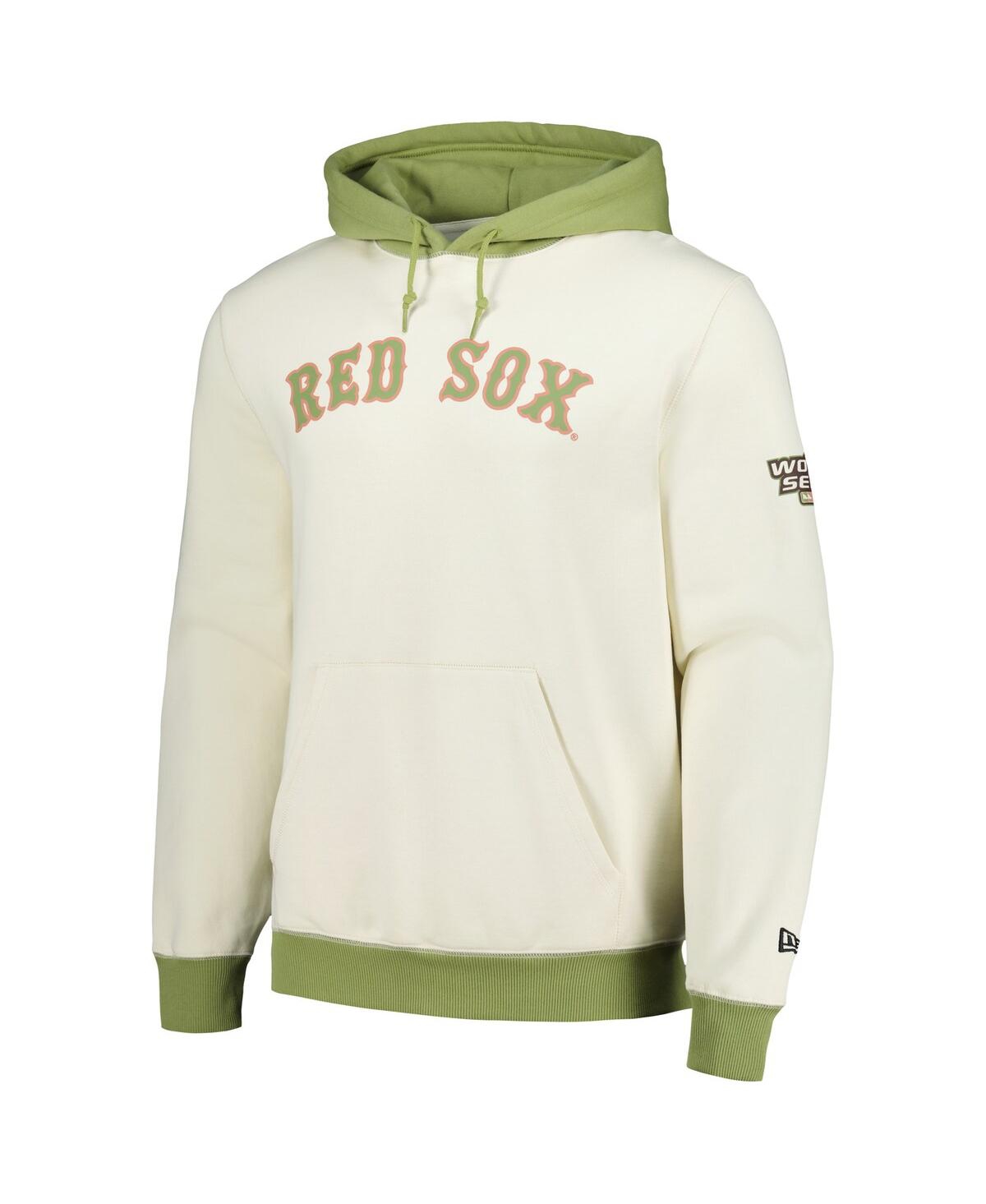 New Era Men'sGreen Boston Red Sox Color Pop Pullover Hoodie - Cream, Green