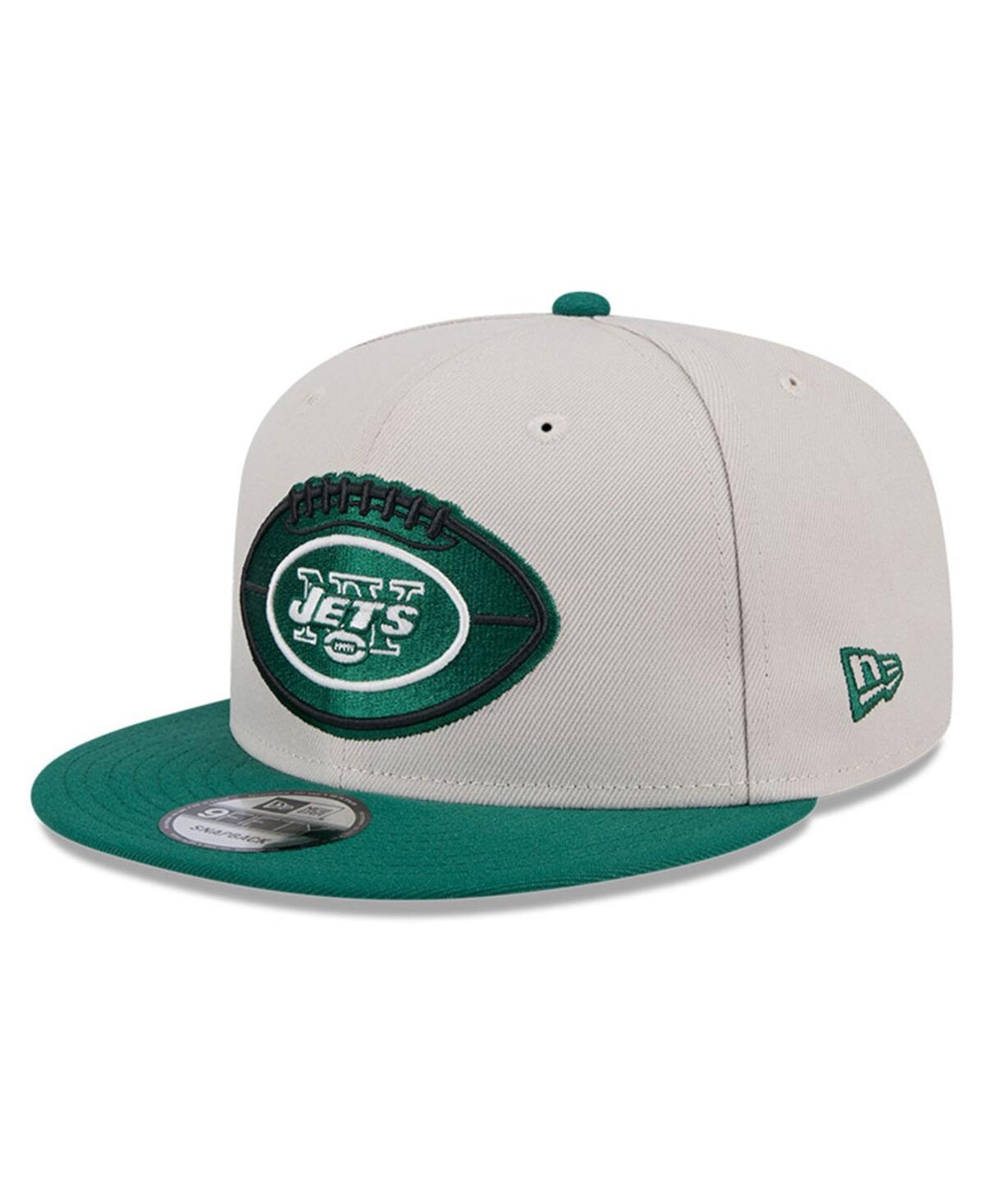 New Era Men's Stone/green New York Jets 2024 Sideline Historic 9fifty Snapback Hat In Stone,green