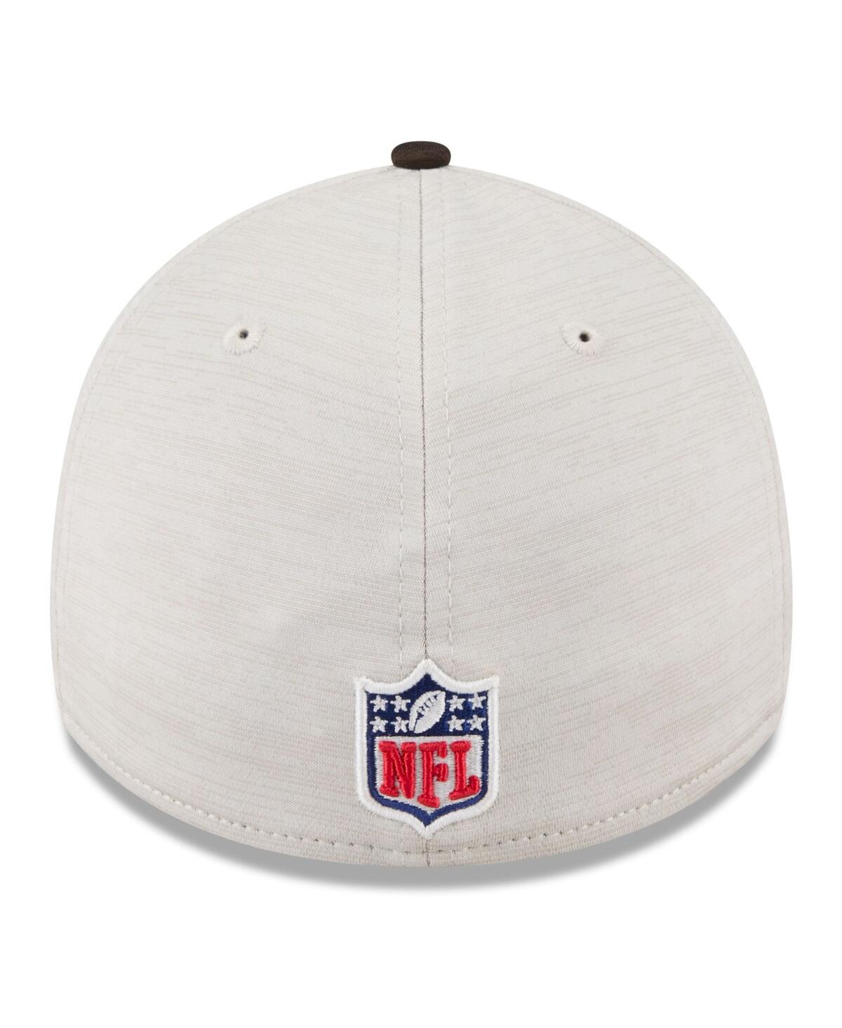 New Era Men'sBrown Cleveland Browns 2024 Sideline Historic 39THIRTY Flex Hat - Stone, Brown