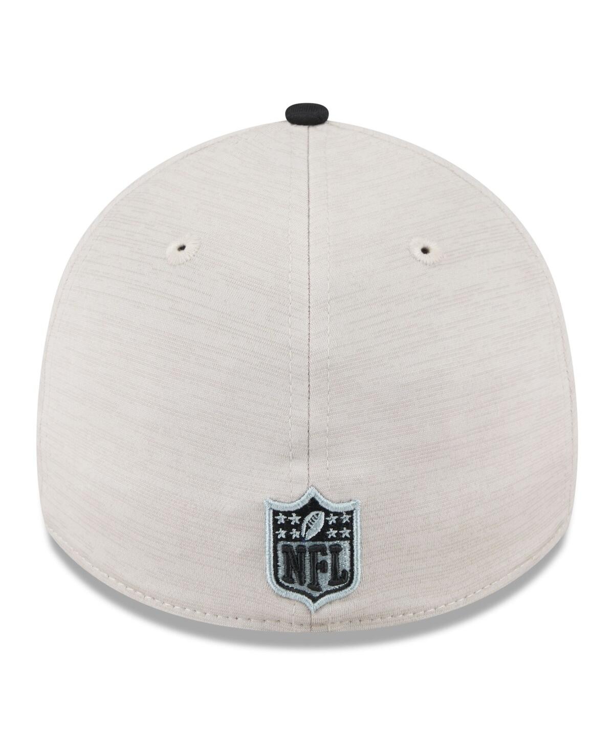 New Era Men'sBlack Las Vegas Raiders 2024 Sideline Historic 39THIRTY Flex Hat - Stone, Black