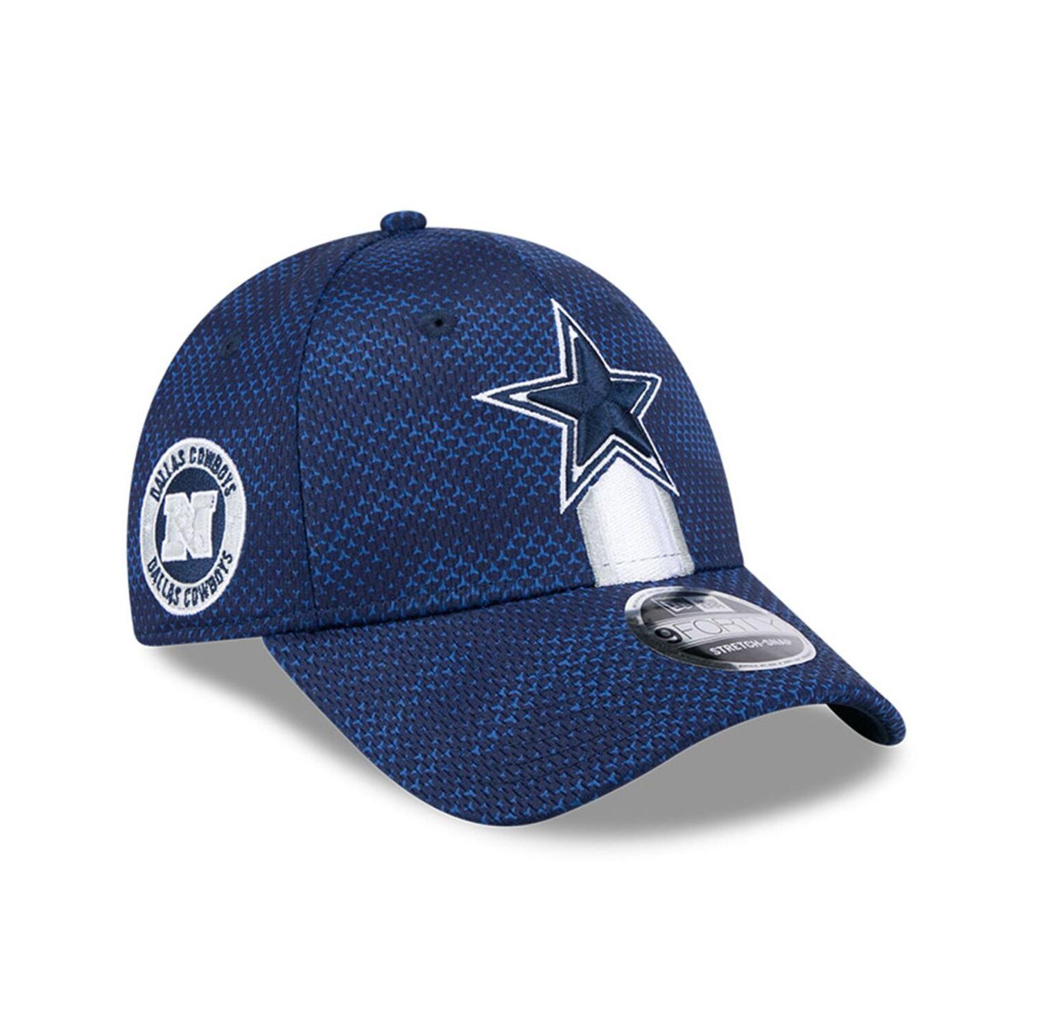 Men's Navy Dallas Cowboys 2024 Sideline 9FORTY Stretch-Snap Hat