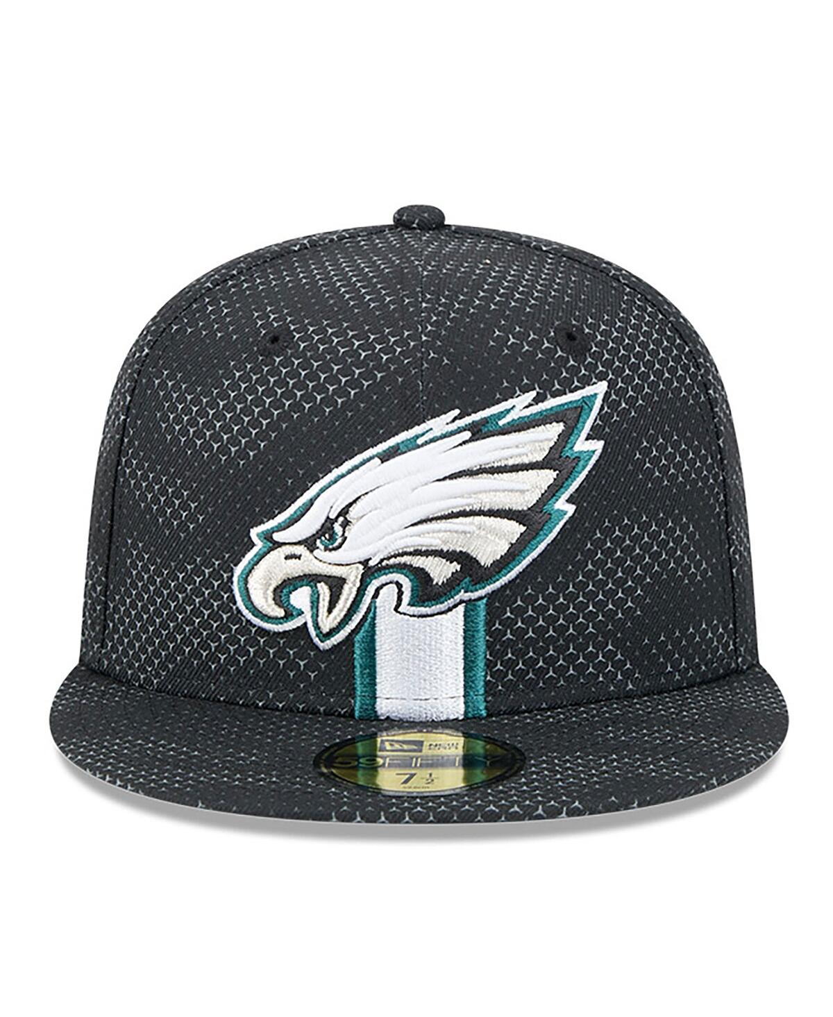 New Era Men'sPhiladelphia Eagles 2024 Sideline 59FIFTY Fitted Hat - Black