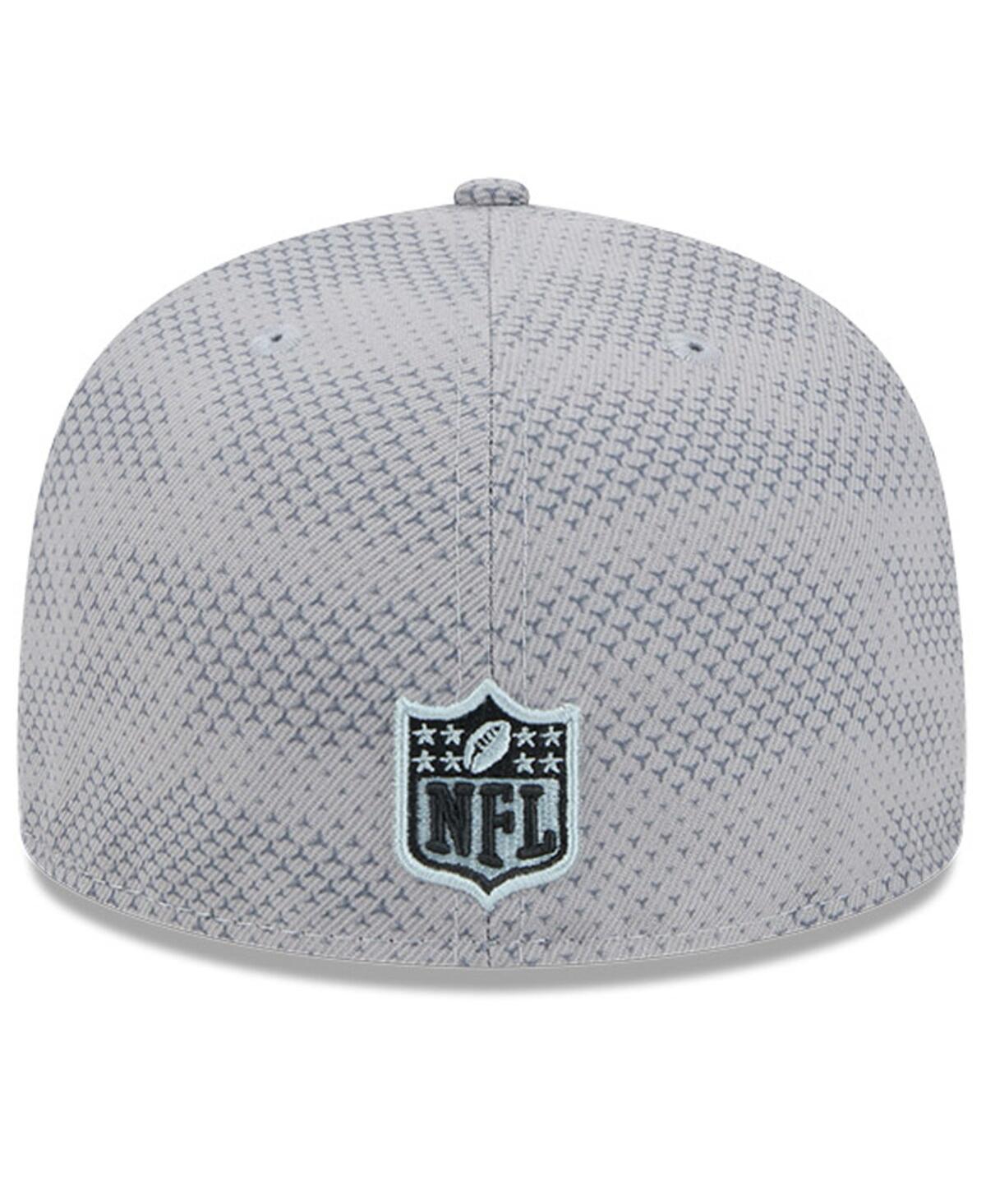 New Era Men's Gray Las Vegas Raiders 2024 Sideline 59fifty Fitted Hat In Gray