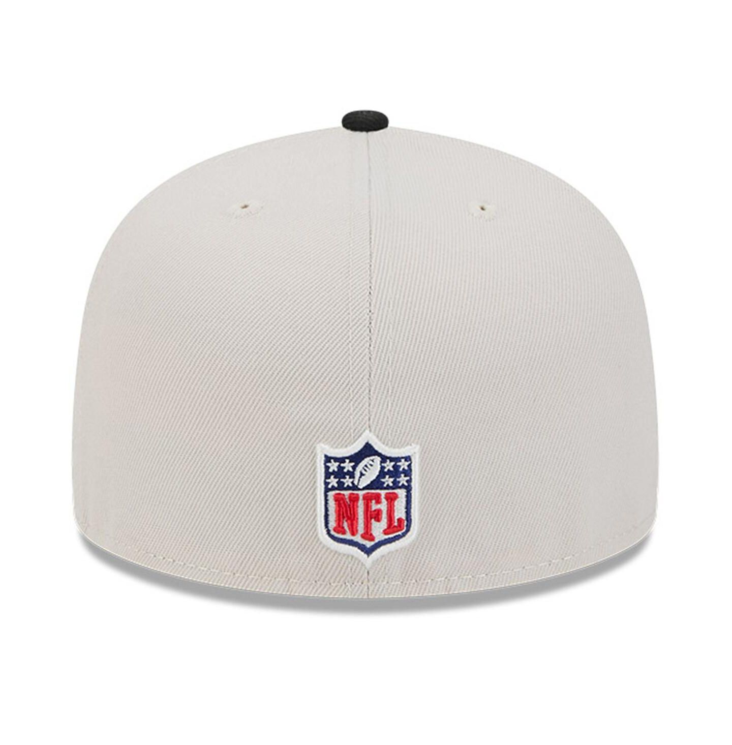 Мужская кепка New Era Stone/Black Jacksonville Jaguars 2024 Sideline Historic 59FIFTY Fitted Hat — фото 2
