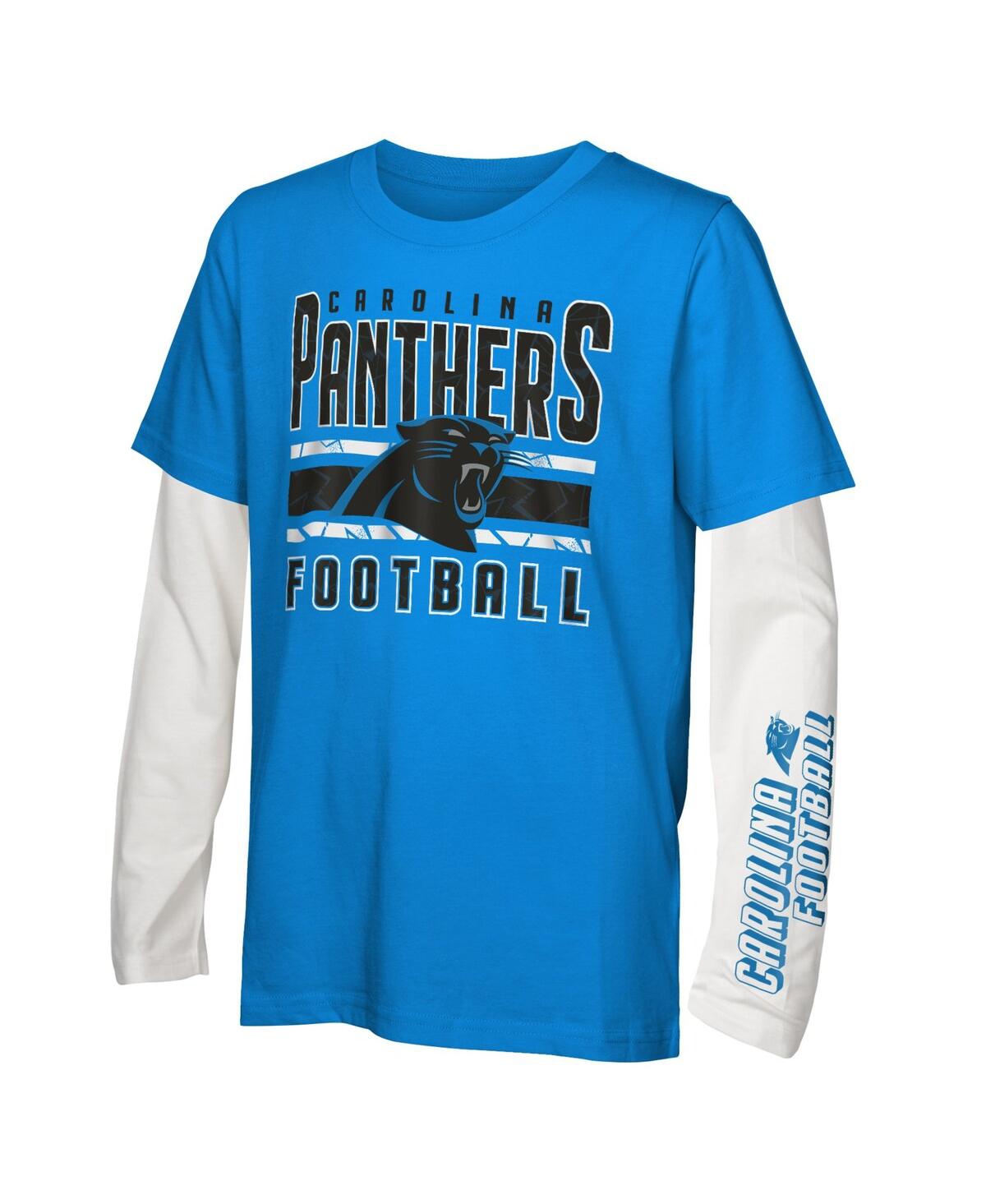 Outerstuff Little Boys And Girls Carolina Panthers In The Mix T-shirt Combo Set In Blue