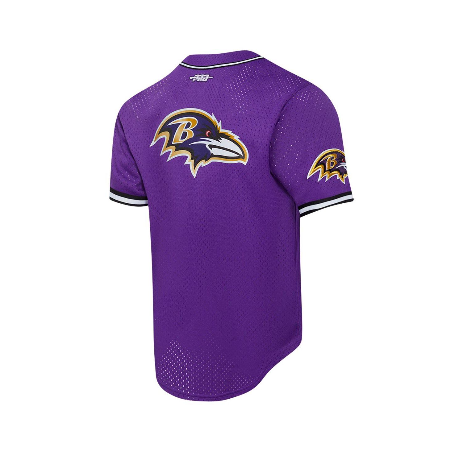 Men's Lamar Jackson Purple Baltimore Ravens Mesh Button-Up Baseball Jersey