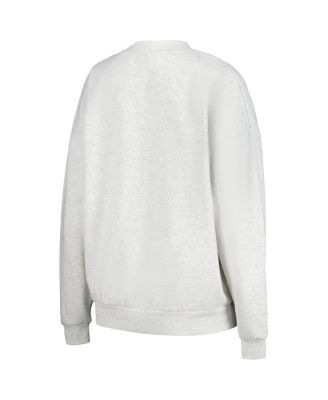 Women's Ash Iowa State Cyclones Team Effort Pullover Sweatshirt Shorts Sleep Set