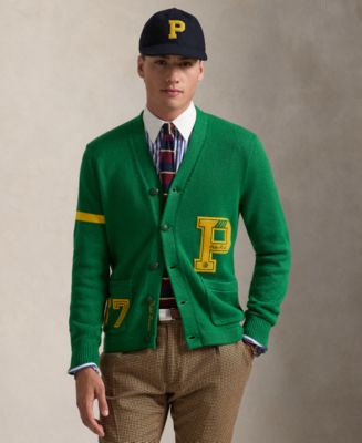 限定SALE Polo by Ralph LaurenレターマンカーディガンS緑 Polo Ralph Lauren Men's Cotton Letterman Cardigan - Macy's