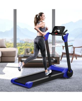 2.25 HP Electric Motorized Folding Running Treadmill Machine with LED Display-Navy