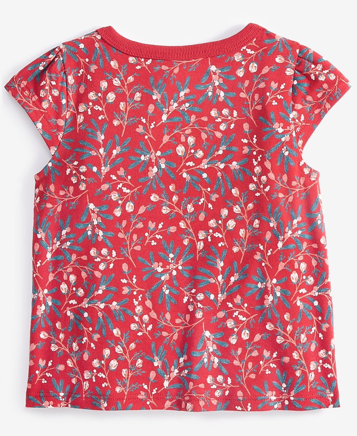 First Impressions Baby Girls Ruffled Berry Bloom Printed Short-Sleeve T-Shirt, Created for Macy's