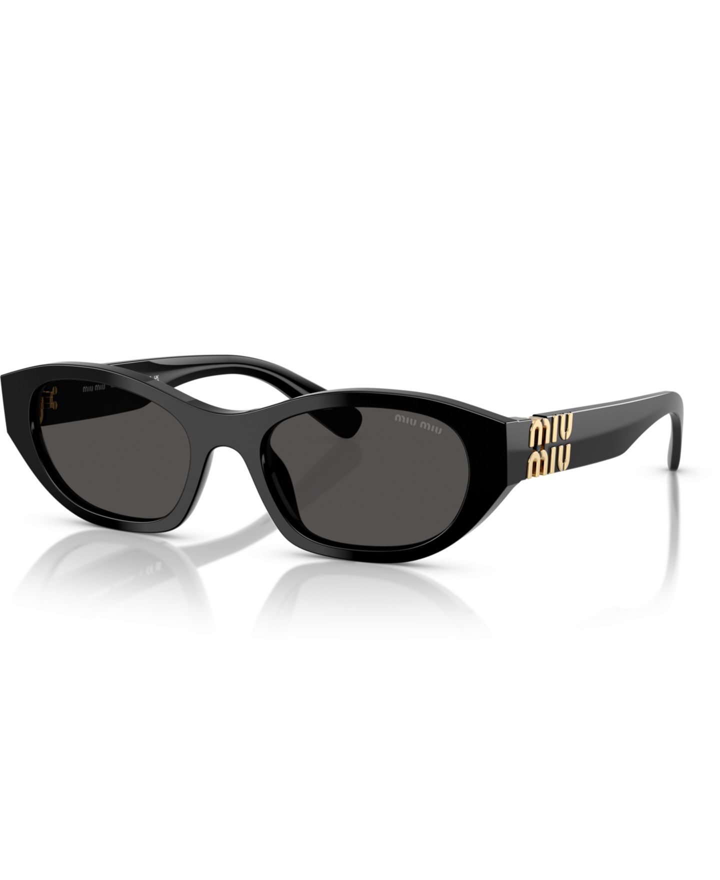 Женские солнцезащитные очки MIU MIU Sunglasses MU A03S, цвет: Чёрный — фото 1