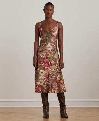 【Lauren Ralph Lauren】Charmeuse Sleeveless Cocktail Dress Charmeuse Sleeveless Cocktail Dress