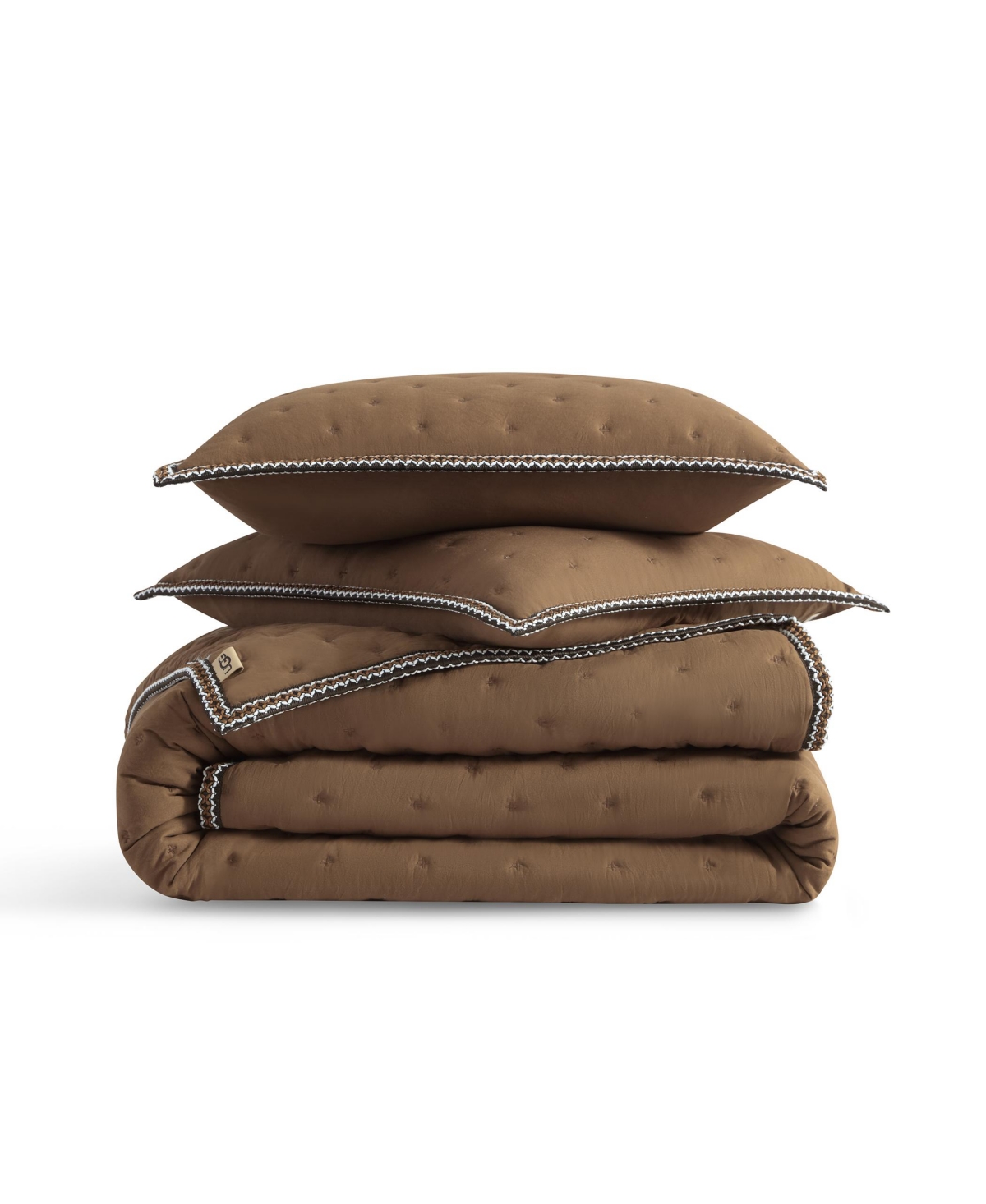 Ugg Devon  Braid Quilt Set, King In Brown