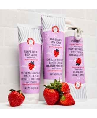KP Bump Eraser Body Scrub With 10% AHA - Fresh Strawberry, 8 oz.