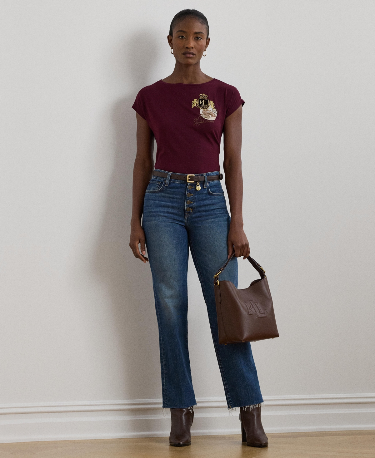 Lauren Ralph Lauren Women's Graphic Cotton-Blend Jersey Tee