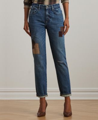 【Ralph Lauren】Relaxed Boyfriend Patchwork Jeans★セール Lauren Ralph Lauren Women's Patchwork Boyfriend Jeans