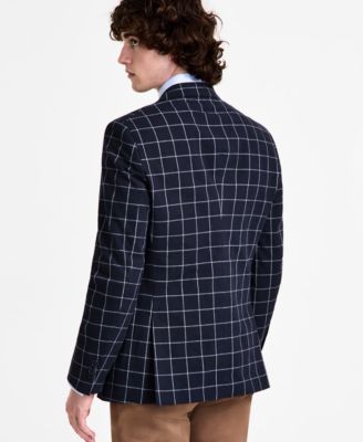 Men's Cotton & Linen Printed Modern-Fit Sport Coat