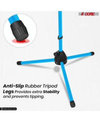 Tripod Mic Stand Heavy Duty Height Adjustable Floor Microphone Boom Arm Pedestal Para Microfono for Singing On Stage Studio - MS 080 SKY BLU 4PC