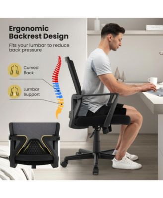 Ergonomic Desk Chair with Lumbar Support and Rocking Function