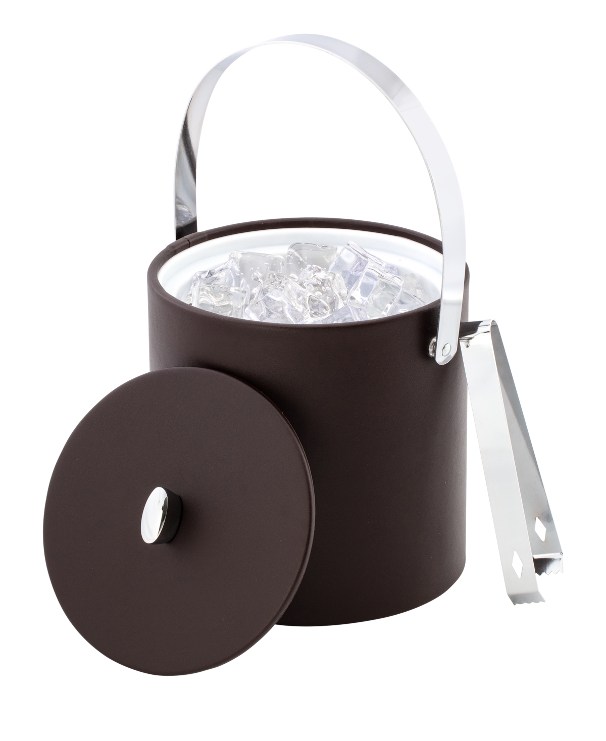 Kraftware Dorchester Ice Bucket And Ice Tong, 3 Quart In Chocolate