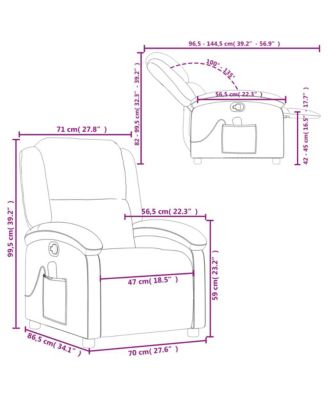 Large Massage Recliner Chair with Real Leather Upholstery, Adjustable Footrest, and Metal-Plywood Frame
