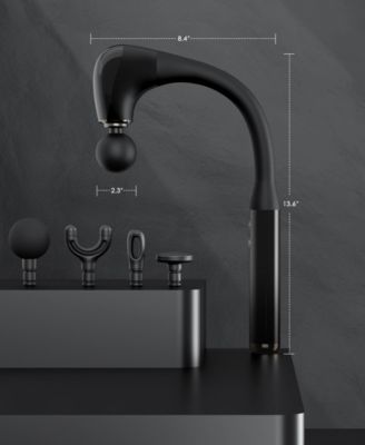 Ergonomic Long Handle Massage Gun Ultra-Quiet Deep Tissue with 5-Speed Control