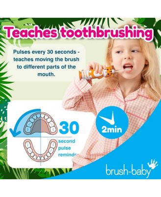 WildOnes Tiger Kids Rechargeable Toothbrush Gift Set | Childrens Electric Toothbrush