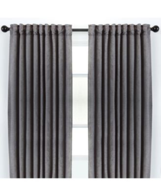Premium 2-Panel Classy Embossed Leaf Textured Curtains - Back Tab, Ring Tab - for Windows Living Room Bedroom - Partial Room Darkening Drapes for Privacy - 52 x 96 Inches - Brown