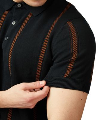 Ben Sherman Мужская жаккардовая рубашка поло в полоску обычного покроя от Ben Sherman 23890₽