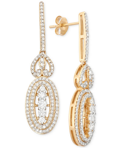 Wrapped in Love™ Antique Diamond Drop Earrings (1 ct. t.w.) in 14k Gold