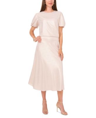 Vince Camuto - Women's Crewneck Puff-Sleeve Top