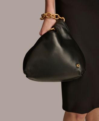 Lawrence Leather Wristlet with Chain Strap