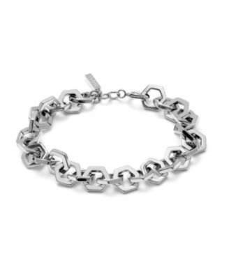 Olivia Burton Womens Honeycomb Silver Tone Link Bracelet 14590₽