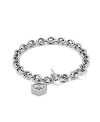 Olivia Burton Womens Minima Bee Silver Tone Toggle Bracelet 13790₽