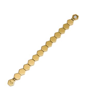 Women's Honeycomb Gold-Plated Cuff Bracelet