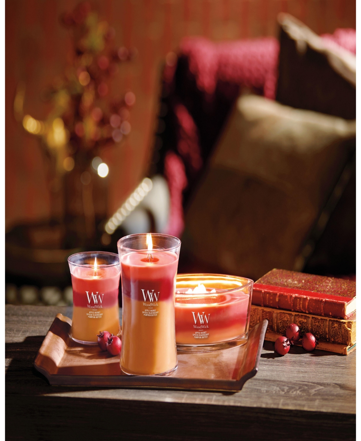 WoodWick Autumn Harvest Trilogy Ellipse Candle, oz.