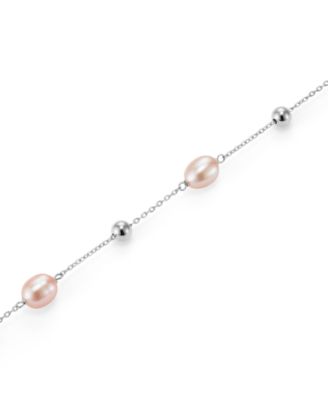 Olivia Burton by the Sea Cultivated Pearl Silver Tone Bracelet 10290₽