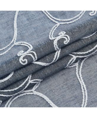 Sophia Linen Look 76" W x 96" L Grommet Window Panel Set