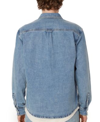 Мужская джинсовая рубашка свободного кроя на пуговицах Frank And Oak 23890₽