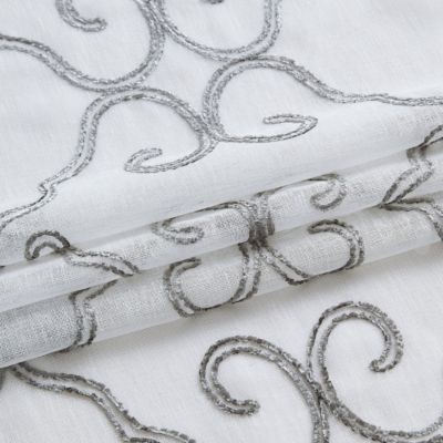 Lea Linen Look 76" W x 96" L Grommet Window Panel Set