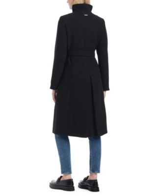 Vince Camuto Women's Single-Breasted Fitted Melton Wool