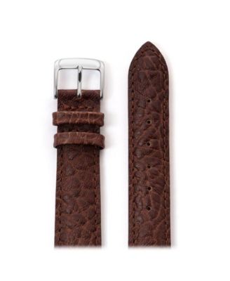 Men's Heavy Texture Buffalo Grain Watchband 19mm Honey