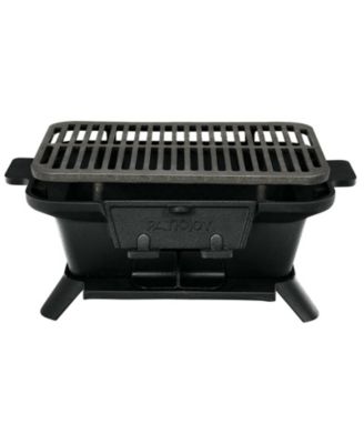 100% Cast Iron Hibachi Grill with Grill Grate Lifter