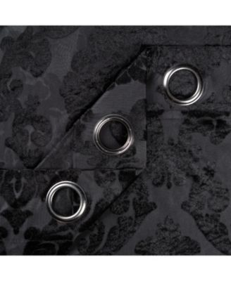 Premium Devore Sheer Grommet Curtains - Classy, Light Filtering Drapes for Living Room or Bedroom - 52" x 63" - Blue, 2 Panels