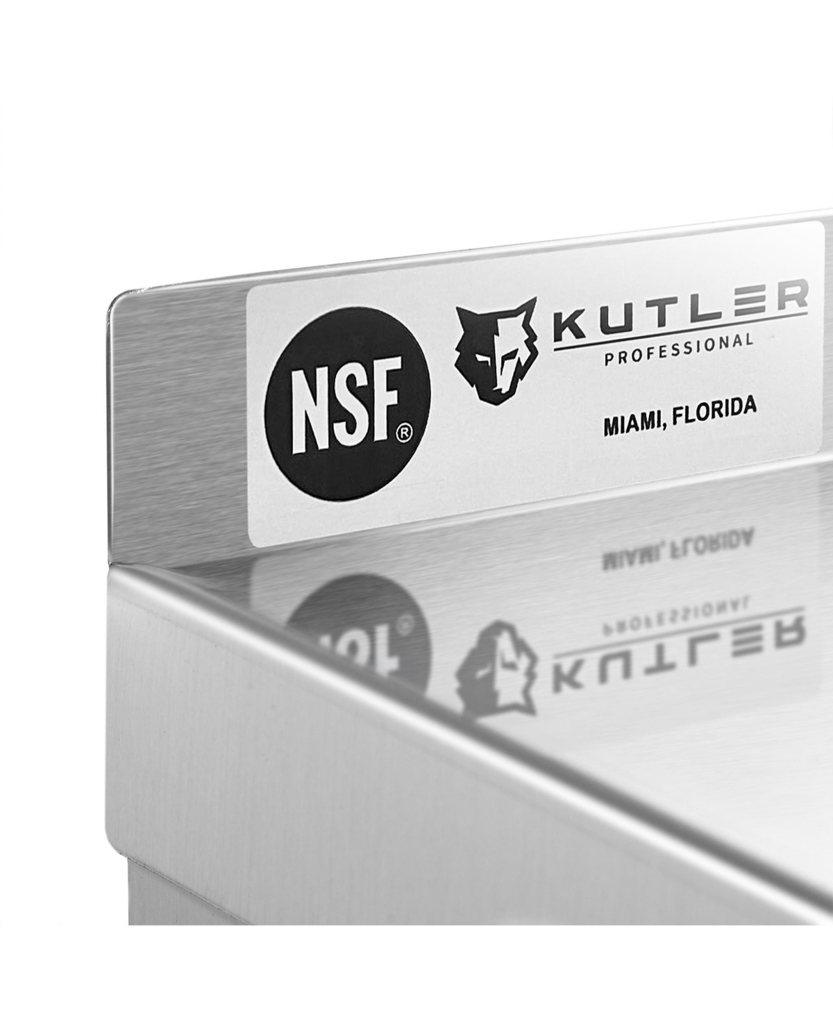 Kutler 18" x 24" Stainless Steel Shelf, Nsf Commercial Wall Mount Shelving w/ Backsplash, Floating Metal Mounted Shelves for Restaurant, Kit