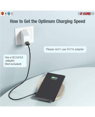 Wireless Charger (Pad), 15W Max Fast Charging, Compatible with QI Enabled Phones, AriPods and More