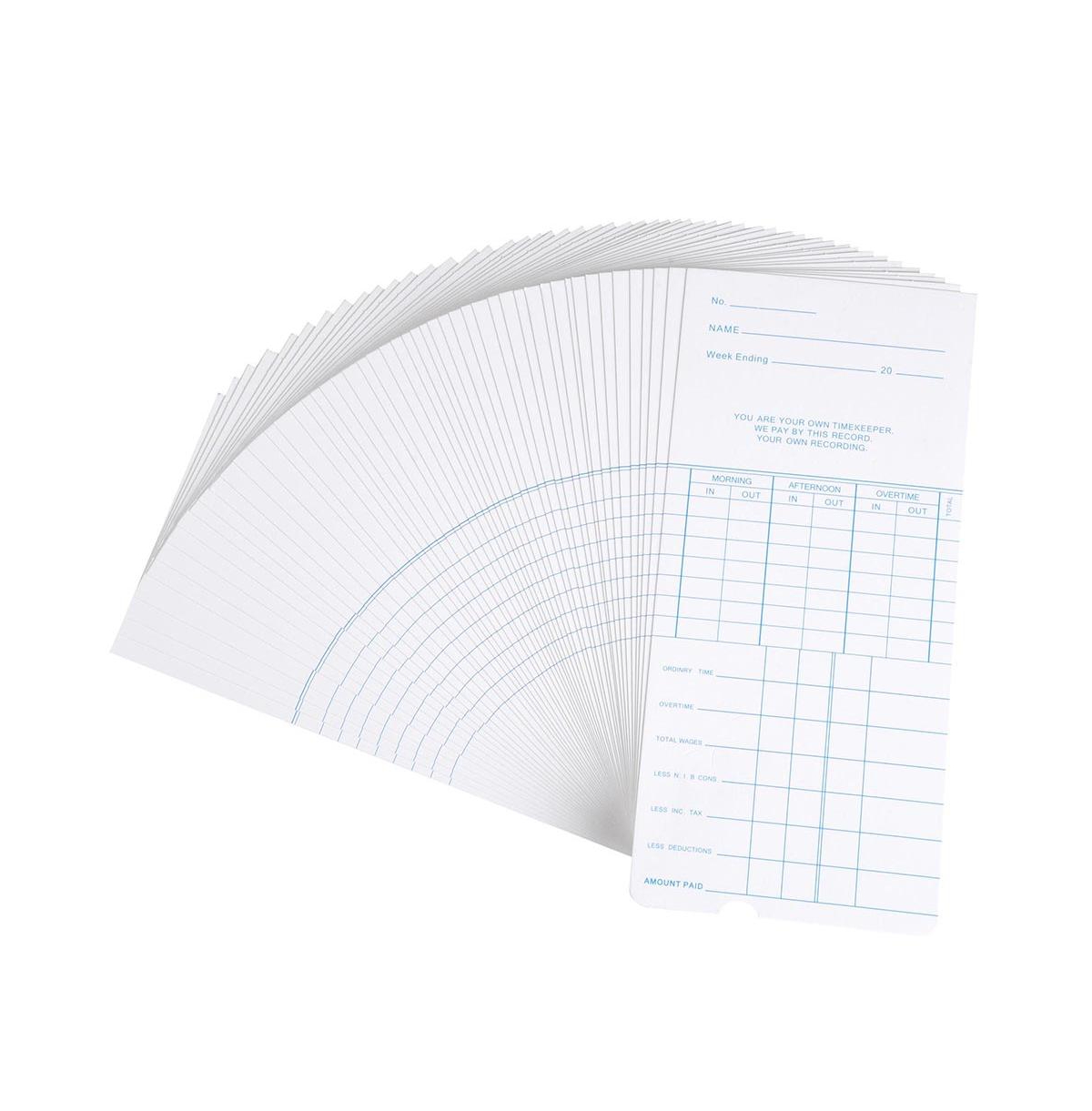Yescom 50x Weekly Time Clock Cards Timecard for Employee Attendance Payroll Recorder