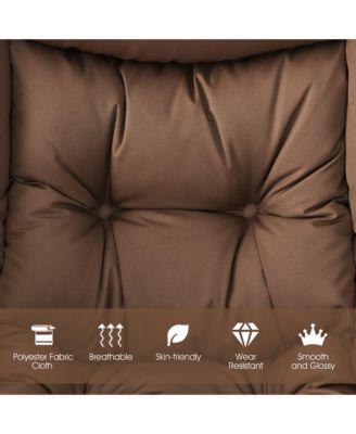 Modern Polyester Fabric Lazy Chair Single Sofa Chair w/Side Pocket