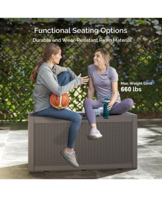 100 Gallon Outdoor Patio Deck Storage Box Floor Decor