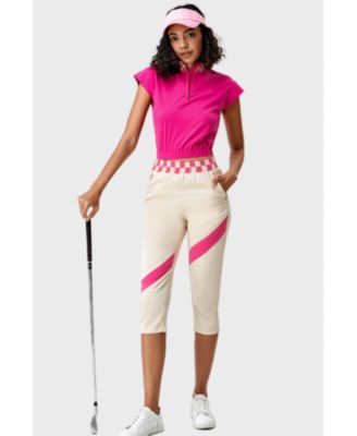 Women's Bellemere High-Waisted Checkered Chic Crop Pants